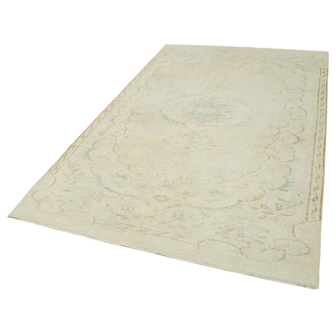 Vintage Beige Vintage Wool Handmade Area Rug