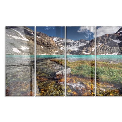 Crystal Clear Creek in Mountains' 4 Piece Photographic Print on Metal Set -  Design Art, MT14619-271
