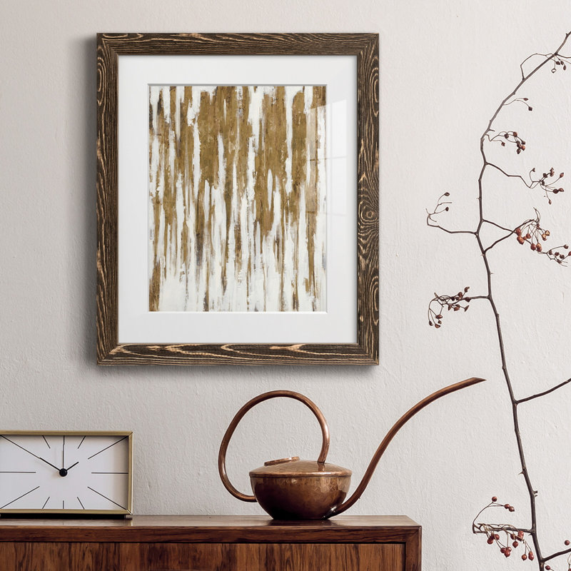 Goldsicles - reproduction de cadre photo sur papier, H 24 po x l 18 po x P 1,5 po, Papier noyer