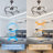 Coeyn 24 Inch DIY Shape Ceiling Fan with Light, 3 Color Changing Light Fixtures Ceiling Fan-453147542