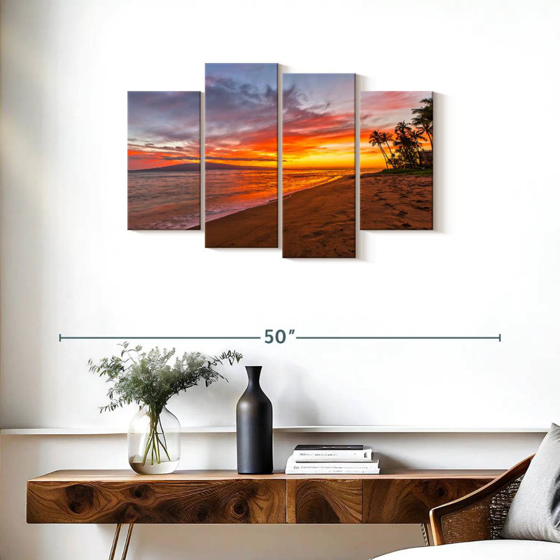 Gillard Kaanapali Gillard coucher de soleil, H 22 po x l 36 po