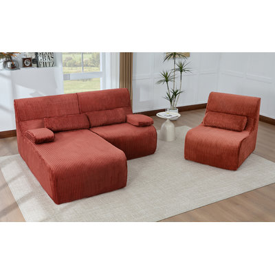 Canapé modulaire moderne de 98 po en L