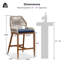 Tabouret de bar et de comptoir en aluminium avec dossier en H 24 po Sunbrella-184938069