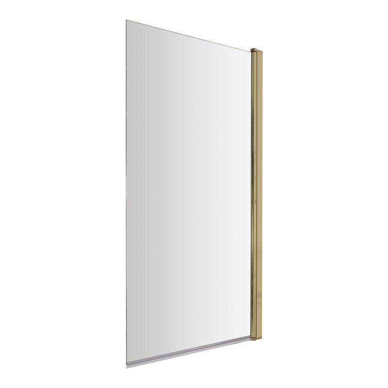 Pacific 775mm - 790mm W x 1430mm H Hinged Semi-Frameless Tub Door with Clear Glass