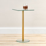 iDesign Square Drink Table for Small Spaces