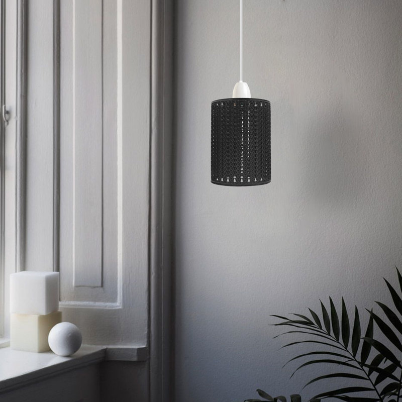 13.5cm H Metal Drum Lamp Shade ( Uno ), Black