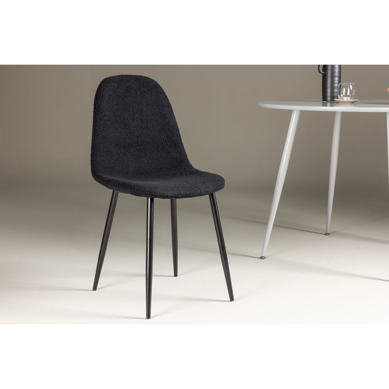 Fabens 48cm H Polyester Upholstered Side Chair, Black