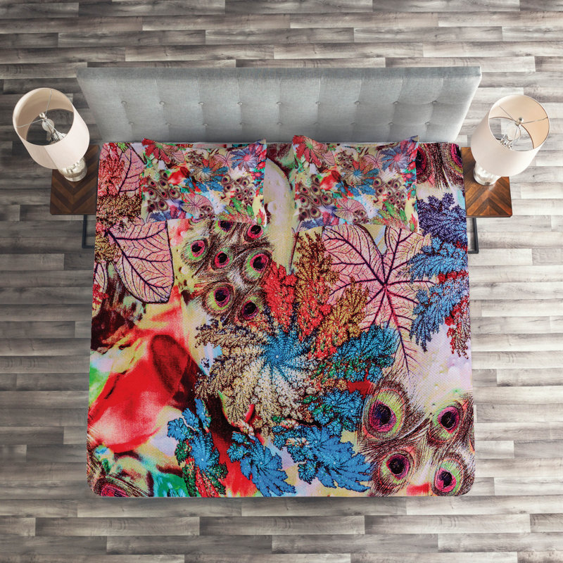 Peacock Polyester Coverlet