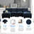 Millspaugh 110*55" Modern U-shaped Sectional Sofa with Waist Pillows,6-seat Upholstered Symmetrical Sofa Furniture,Sleeper Sofa Couch with Chaise Lounge for Living Room,Apartment-1157111798