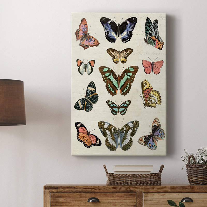 Flutterbys I -Gallery Wrapped Cavas, 18" H x 12" W