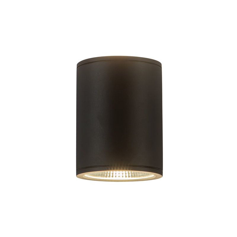 Nordic LED Flush Mounted Sconce, Black, 30 W, 6" H x 5" W x 5.75" D