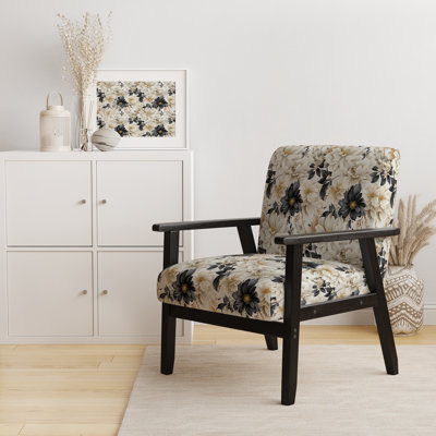 Chaise d'appoint florale Cobalt