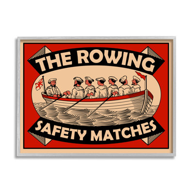 " The Rowing Team Safety Matches Vintage Nautical Sport " by Mark Rogan