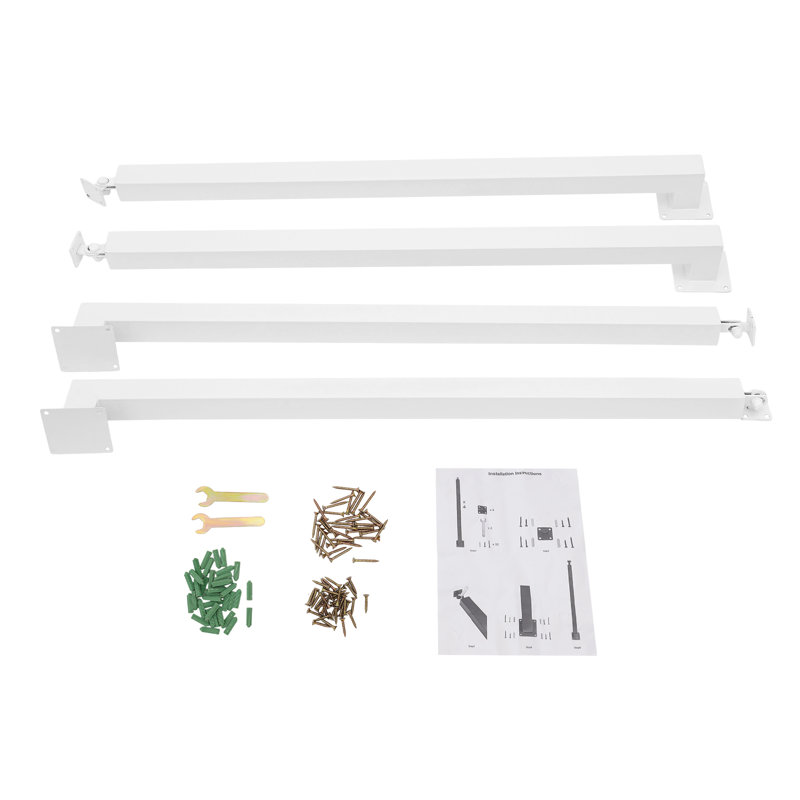 Poteaux d'escalier carrés (3,15 * 3,15 * 37,4 po), Blanc