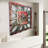 Wall Clock 24" Square Oversized for Living Room decor with Real Moving Gears America Collection-94246273