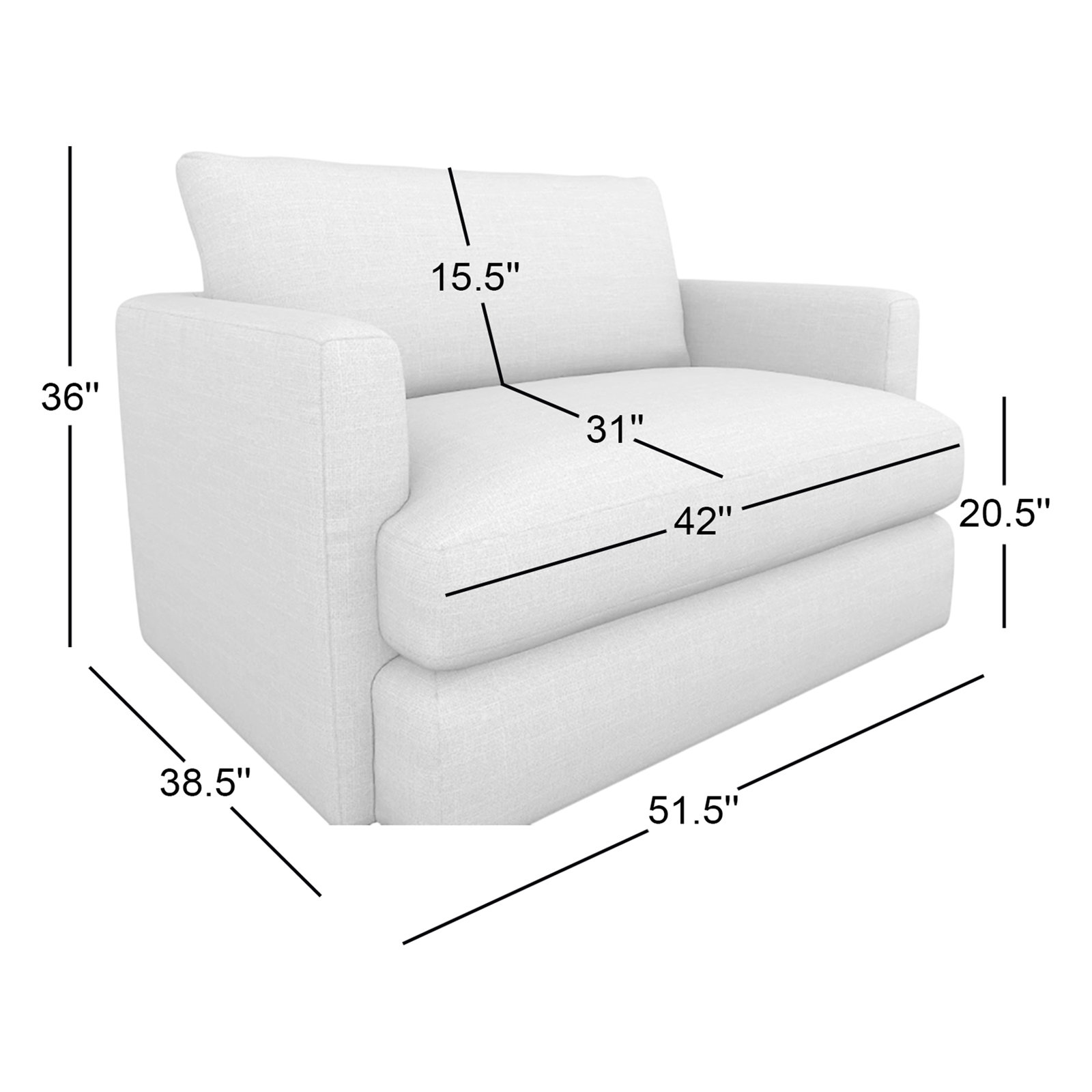 Fletcher Upholstered Down Filled Armchair, Conversation Ivory Performance Basketweave