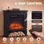 Freestanding Electric Fireplace Suite, 25" 1800W, Open Shelf, Oak-800733494