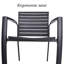 Ensemble repas rectangulaire pour 6 personnes 63 "avec chaises en aluminium Cannizzo