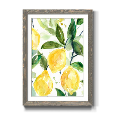 Lemony Branch II - Reproduction d'art sur papier encadrée