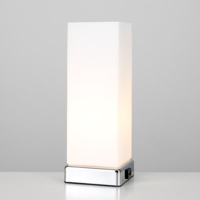 Linda 28cm Chrome Table Lamp Set