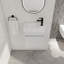 Meuble-lavabo mural 18 po avec lavabo en résine blanche et porte d'armoire à fermeture en douceur 18 po-1015586822