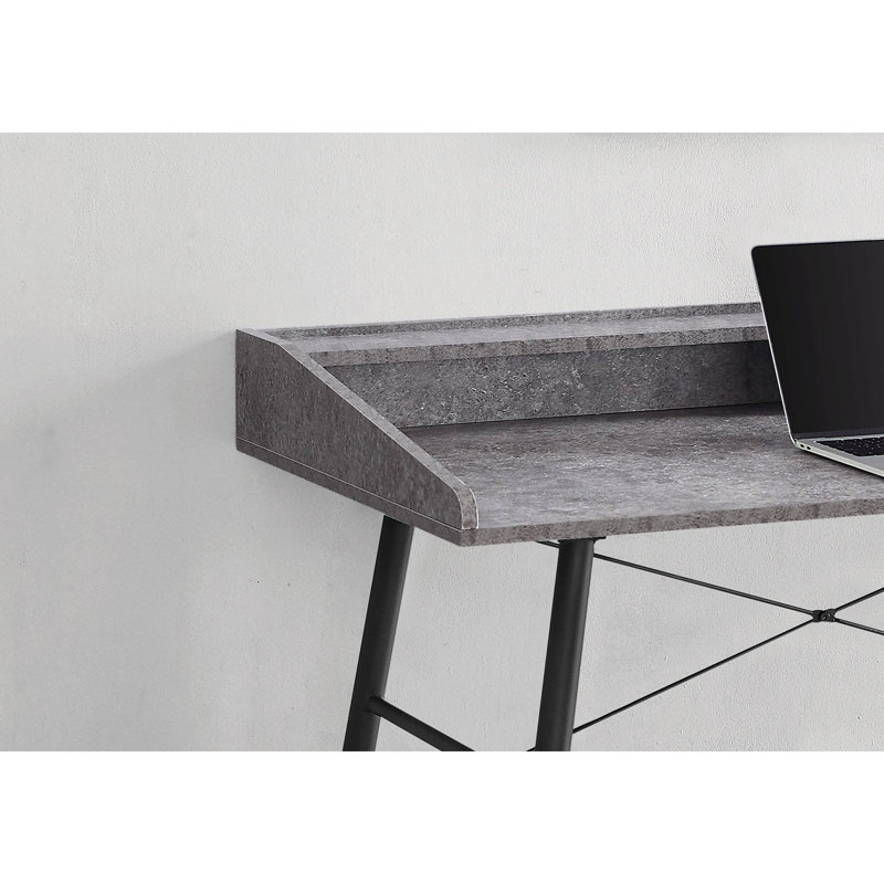 Bureau d'ordinateur, bureau personnel, ordinateur portable, tablettes de rangement, travail, stratifié, métal, contemporain, moderne