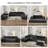  Sisler 6 Piece 141.6" Oversized L Shape Upholstered Convertible Modular Corduroy Compression Sofa with Storage Pockets, No Assembly-1730853193