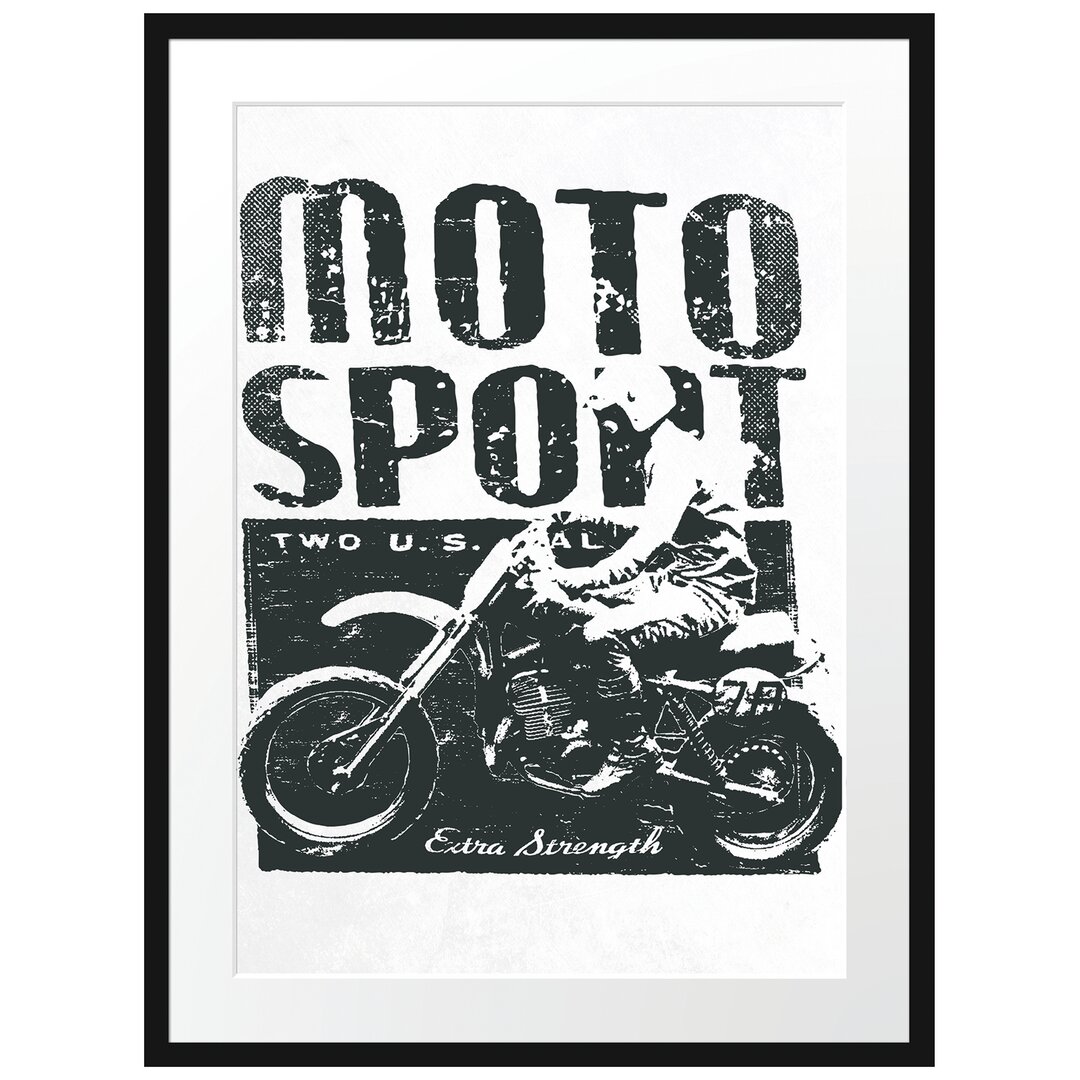 Gerahmtes Poster Motor-Sport Light