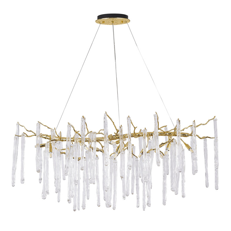 Lustre suspendu en verre 16 lumières Transitional