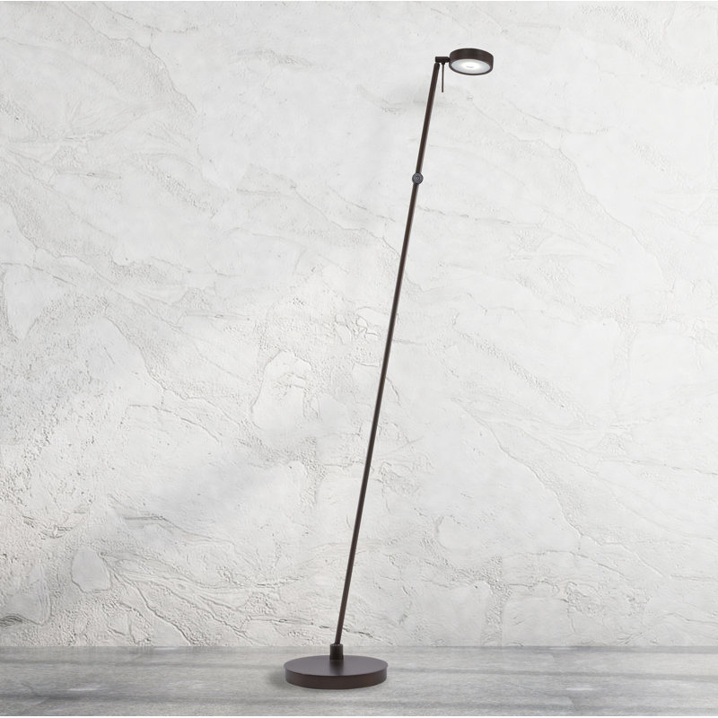 Adjustable Copper Bronze Patina LED Pharmacy Floor Lamp