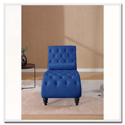 Velvet Recliner Chair with Button Tufting