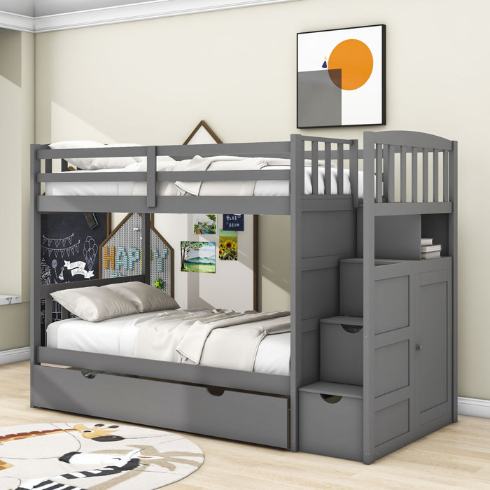 Viv + Rae Blassingame Kids Twin Over Full Bunk Bed with Drawers ...
