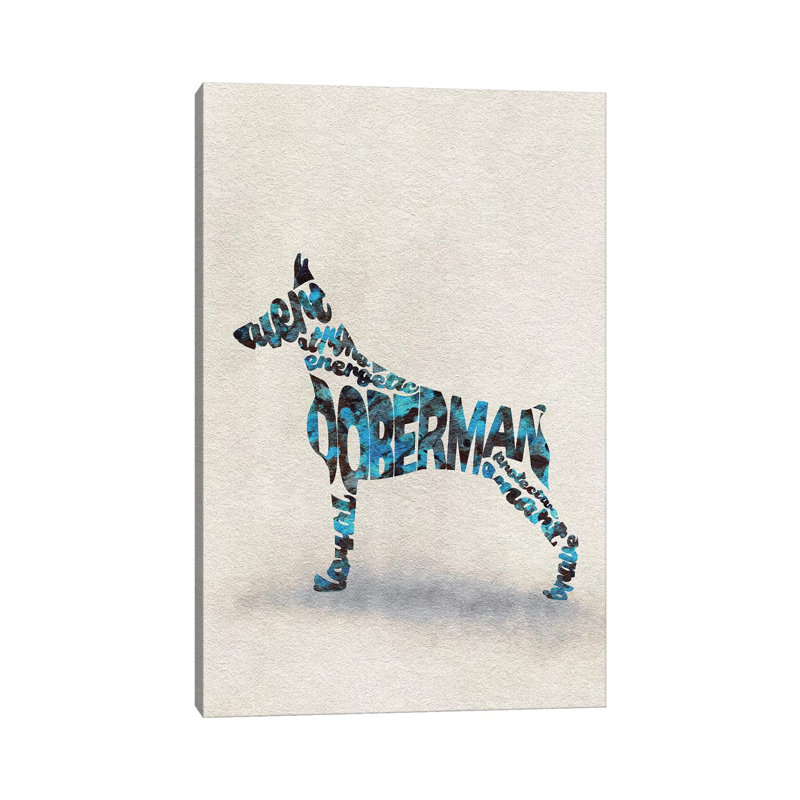 Doberman by Ayse Deniz Akerman - Wrapped Canvas Print, 101.6 cm H x 66.04 cm W x 3.175 cm D