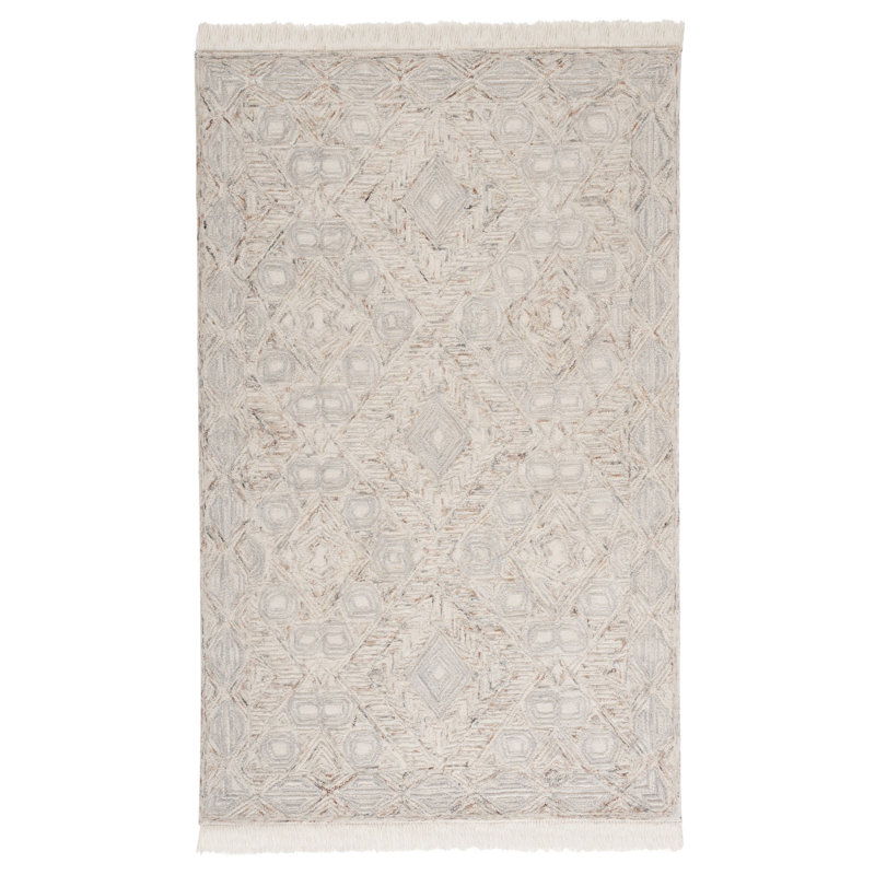 Aaditya Ikat 801 Area Rug In Beige, Rectangle 3' x 5'