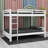 Wood Queen Size Bunk Bed With Ladder-2069216039