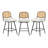 Upholstered Swivel Counter Stool With Rattan Backrest-106484850-106484846
