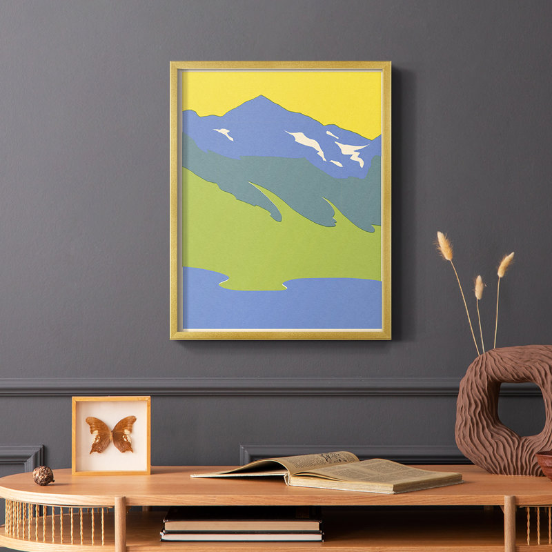 Bright Glacial Lake I, reproduction encadrée - bois massif, H 10 po x l 8 po
