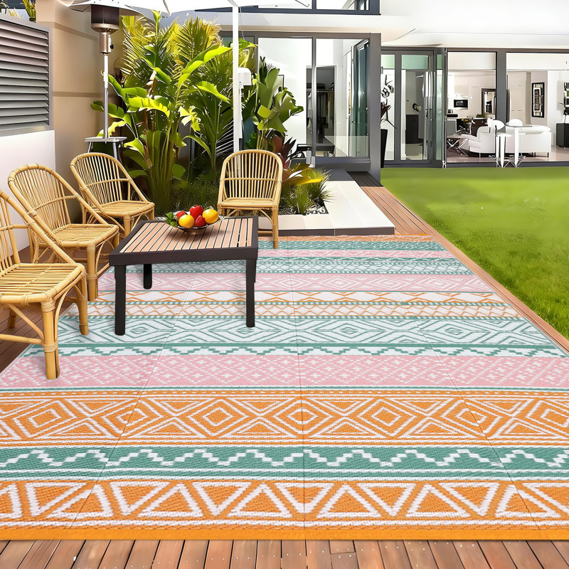 Outdoor Rug 10 x 20 ft Waterproof for Patios Clearance, Reversible Outdoor Plastic Straw Camping Rug Carpet, Large Rugs Mats for RV, Camper, Deck, Balcony, Beach, Picnic, UV Resistant Area Rug