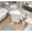 Bathroom Cabinet Triangle Corner Storage Cabinet with Adjustable Shelf Modern Style MDF Board 