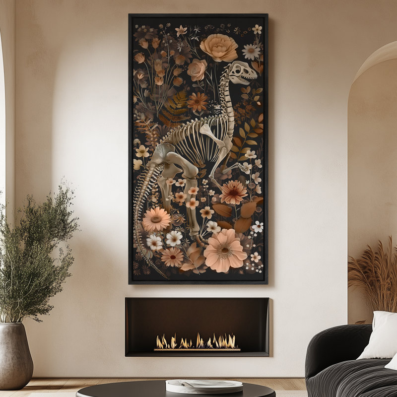 Reproduction d'art rétro sur toile encadrée de pin rétro vintage, H 60 po x l 30 po, Noir
