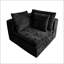 Élégant fauteuil inclinable en cuir noir avec appui-tête réglable et charge USB intégrée, pour une détente moderne.-1765182295
