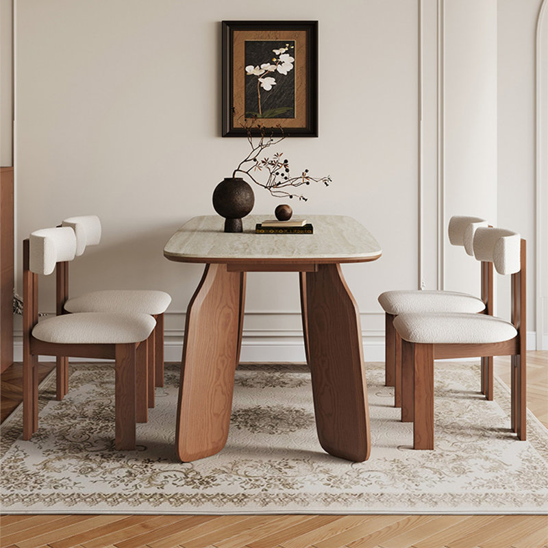 Ensemble de table de salle à manger rectangulaire vintage haut de gamme, H 29,5 po x L 70,8 po x l 31,5 po
