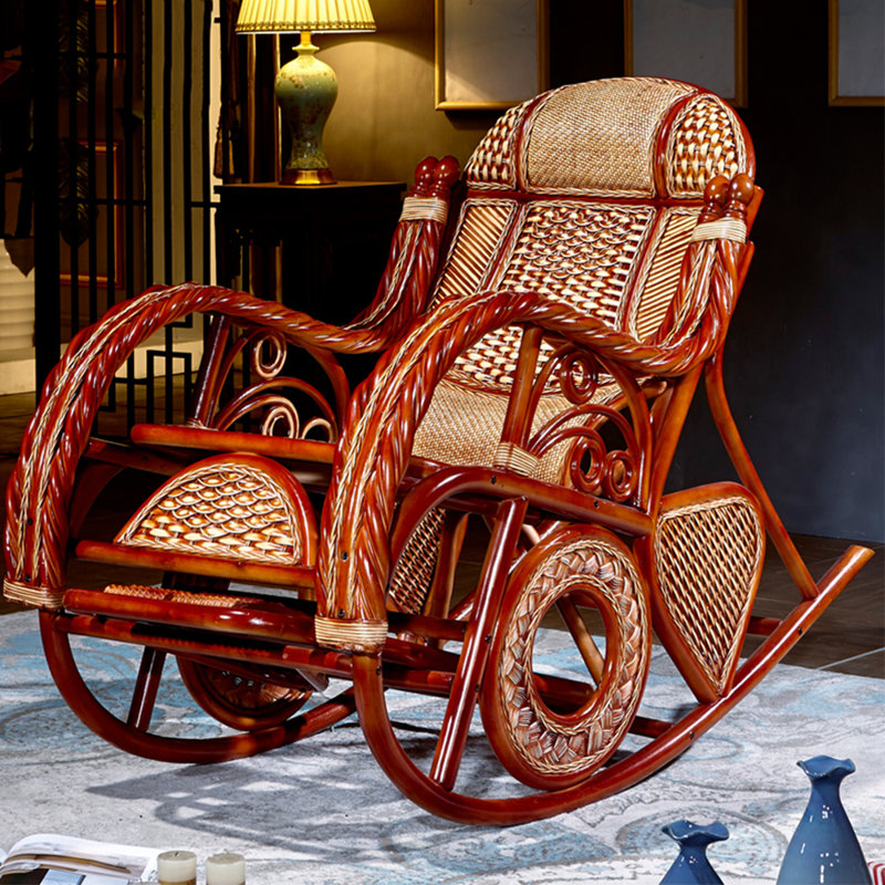 Quality rattan woven leisure home rocking chair