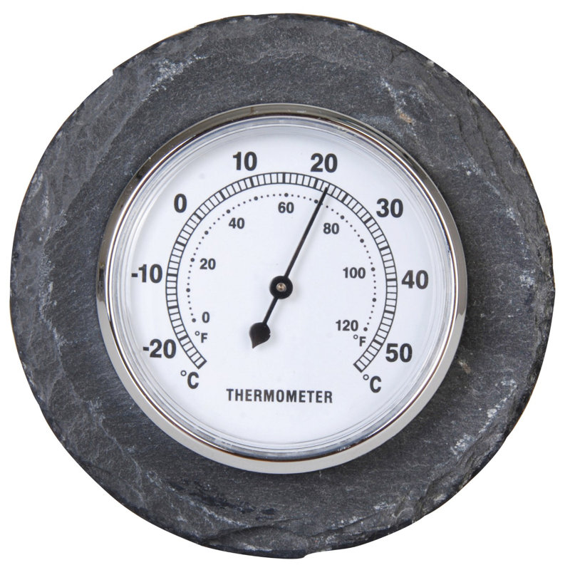 Round Slate Thermometer