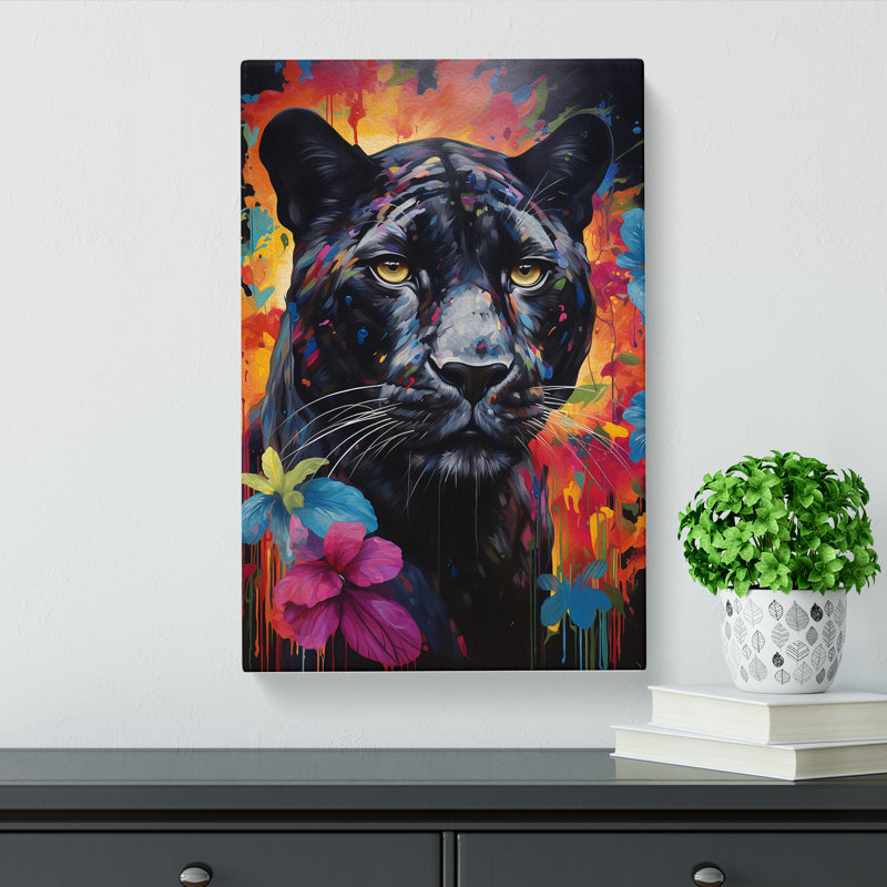 Panther Informel - Wrapped Canvas, 76cm H x 50cm W x 3cm D
