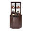 Armoire de bar en coin, table à vin pour boissons alcoolisées et verres, buffet