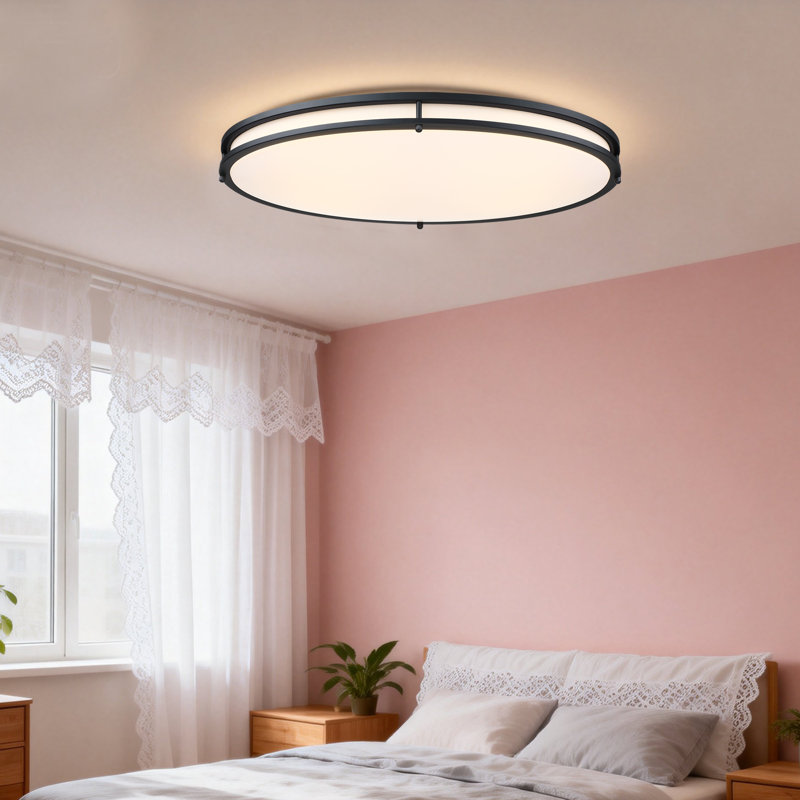 Selectable LED 3000K/4000K/5000K Flush Mount Ceiling Light, Brushed Nickel