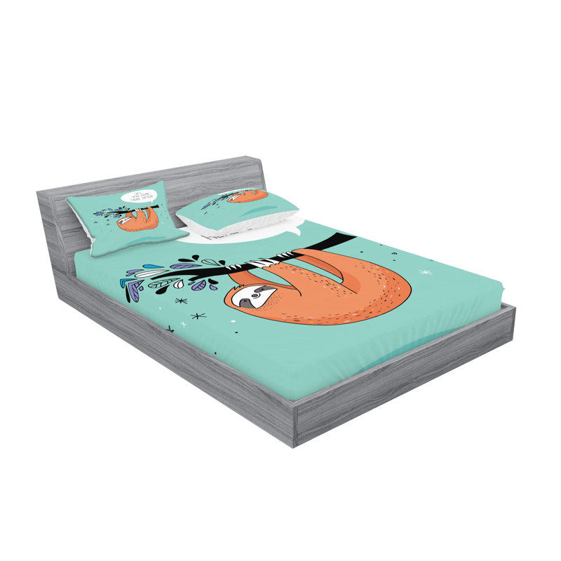 Multicolore drap-housse et coussin décoratif Ambesonne, Ensemble de draps pour grand lit + 5 pièces suppl