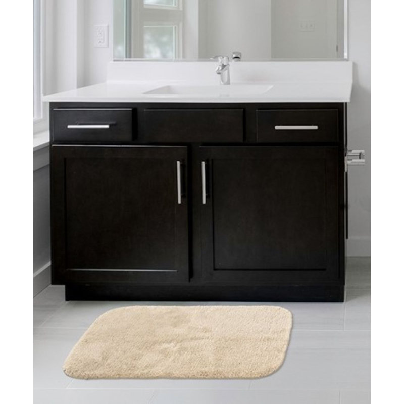 Billy-Dean Nylon Bath Rug with Non-Slip Backing, 24" W x 40" L, Linen