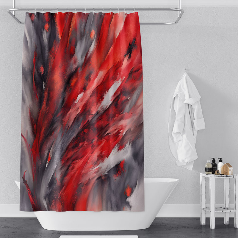 Rideau de douche abstrait Sarahlyn, H 93 po x l 70 po